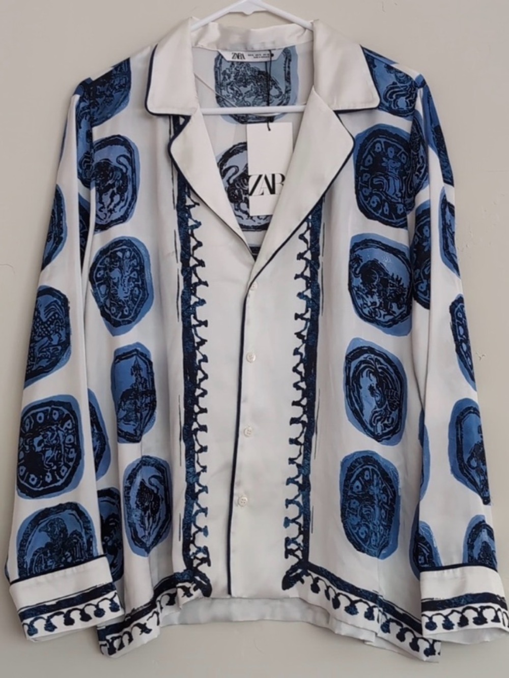 Womens satin zara shirt XL